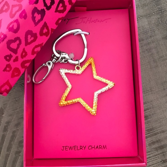 Betsey Johnson Ombre Star Bag Charm Key Chain, NIB - Picture 3 of 9